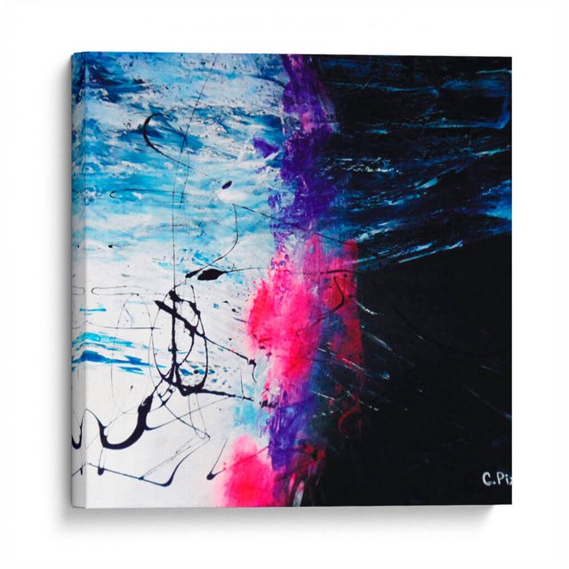 Cuadro decorativo - Caminata espacial, Carlos Pixley 100x100 Canvas Lab Abstracto, Colorido,