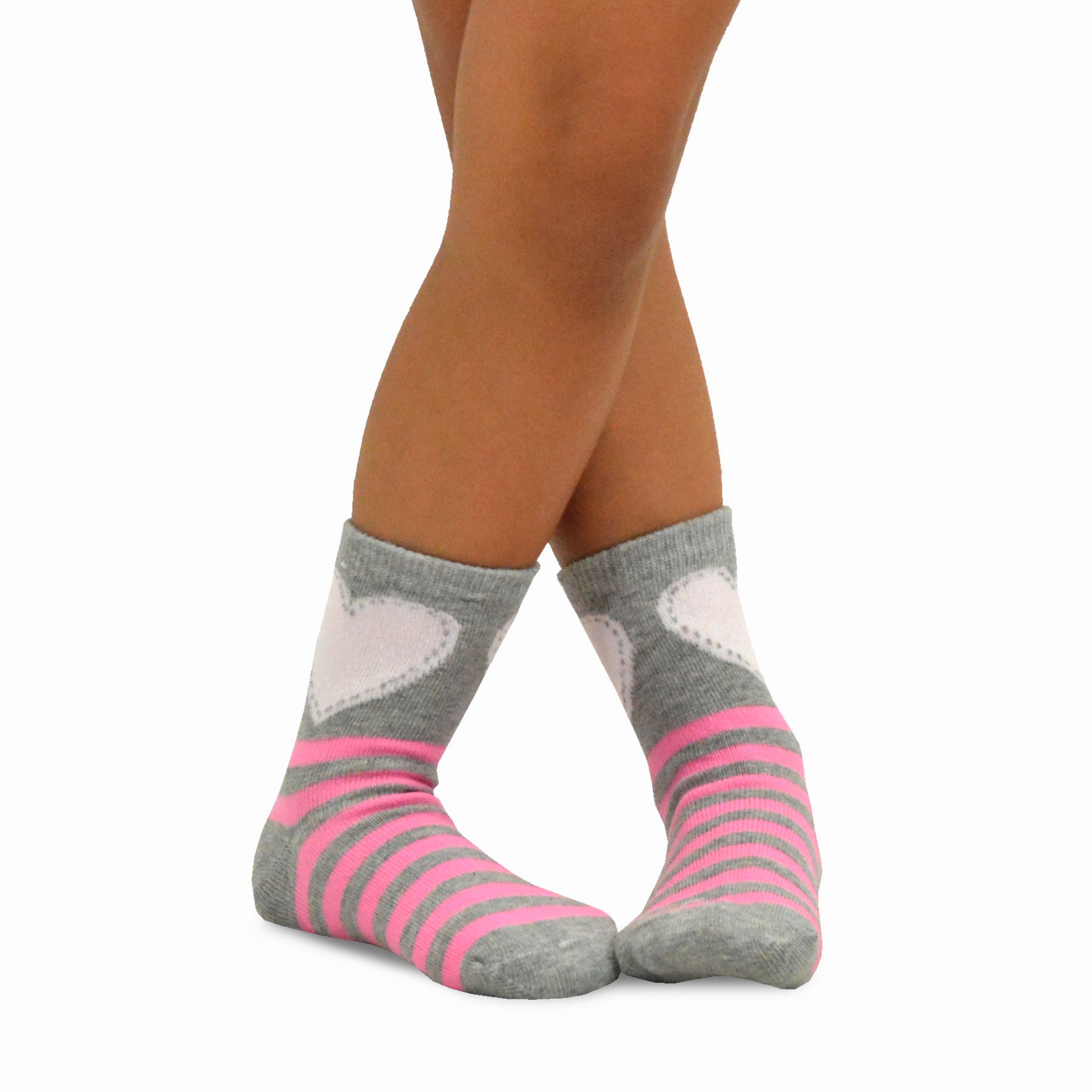 TeeHee Kids Cotton Fashion Crew Socks 6 Pair Pack for Girls - image 5 of 7