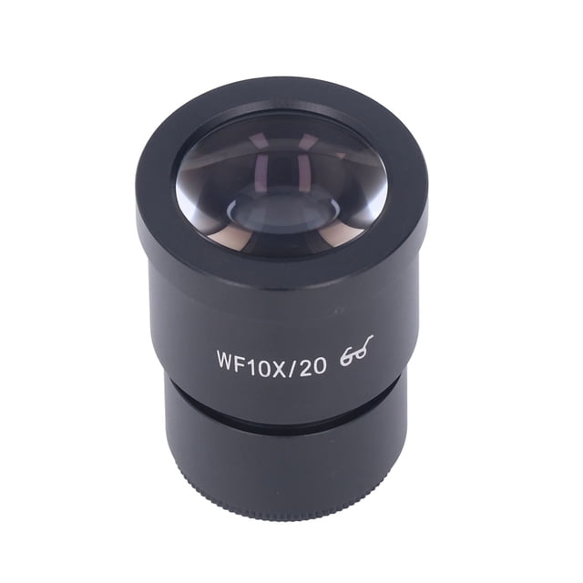 Microscope Lens WF10X/20 Laboratory Stereo Microscope Lens 30mm Interface High Eye Point Wide Angle Eyepiece
