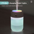 thumbnail image 2 of Humidificador de niebla para automóvil de 250 ml con luz nocturna colorida y USB de escritorio, 2 of 8