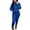 Blue, variant on 2 Piece Sets for Women Fall Plus Two Piece Pants Set Fall Women's Solid Color Sports Casual Comfortable Fashion Plus Velvet Drawstring Hooded Two-piece Set