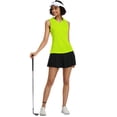 thumbnail image 5 of Pinspark Polo T Shirts for Women Sleeveless Golf Shirts Quick Dry Tennis Shirt Solid Workout Shirt, 5 of 6
