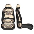 thumbnail image 2 of LAKIMCT Striped Dog Car Seat Covers Vehicle Front Seat Covers Universal Fit Seat Protector, 2 of 9