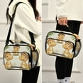 thumbnail image 5 of Dinosaurs with Hats Leaves Cartoon Insulated Lunch Bag Portable Cooler Bag Mommy Bag Large Capacity 6L, 5 of 9