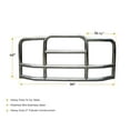 thumbnail image 4 of Large Model Deer Grille Guard Compatible for VOLVO VNL (2004-2017) with Brackets - 90"x10-1/5"x40" Heavy Duty Polished Stainless Steel Grille Guard for Trucks, 4 of 9
