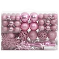 thumbnail image 2 of vidaXL 111 Piece Christmas Bauble Set Pink Polystyrene, 2 of 5