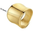 thumbnail image 4 of 20mm Width Chunky Wide Stainless Steel Wedding Band Statement Promise Anniversary Ring, 4 of 16