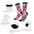 thumbnail image 3 of Disketp Orchids Flowers Unisex Crew Socks Lightweight Breathable Ventilation Ankle Socks, Mid-calf socks for Daily, 3 of 6