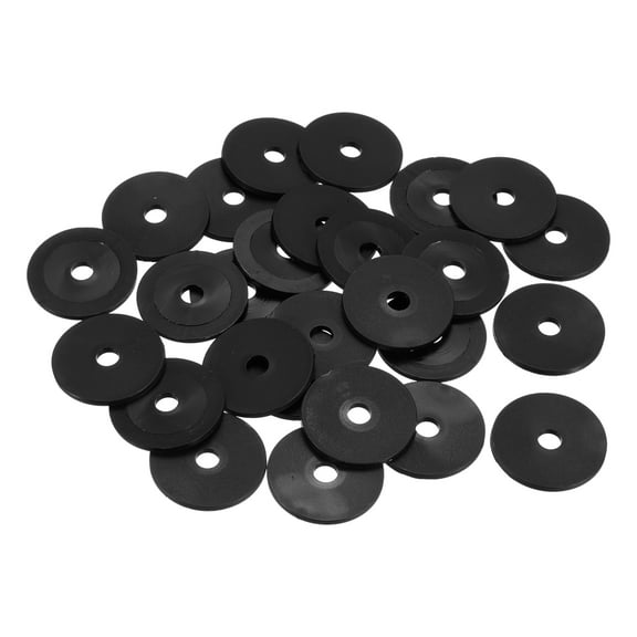 25Pcs M6 Nylon Flat Washers Plastic Washer 6mm ID 30mm OD 2mm Thick, Black