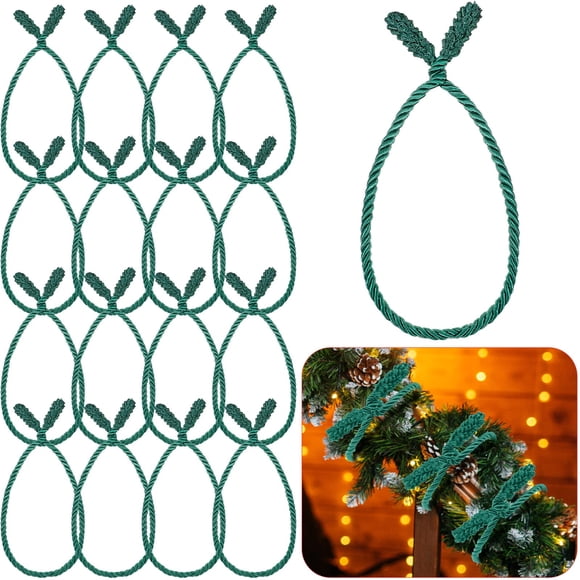 Corbatas navideñas Zhengmy de 20 pulgadas, 16 unidades, color verde