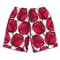thumbnail image 3 of Uemuo Tulips Flowers Pattern Men's Swim Trunks Hawaiian Beach Bathing Suit Swimsuits Beach Quick-Dry Shorts with Pockets-Medium, 3 of 9