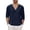 C90/Navy359, variant on Rggeeun Mens T-Shirts Solid Color Long Sleeve V Neck Loose Fit Soft Breathable for Summer Evening Party Cool Tee,Black,Xl