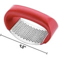 thumbnail image 2 of Gourmet Garlic Press Rocker - Stainless Steel Garlic Press, Versatile Garlic Crusher, Easy to Use and Store Garlic Mincer – Effortless Cleanup and Dishwasher Safe Garlic Grater (Red), 2 of 4