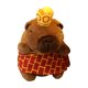 thumbnail image 2 of Colgante de capibara, llavero de muñeca de capibara de felpa, colgante de bolsa de capibara de dibujos animados para túnicas rojas, 2 of 9