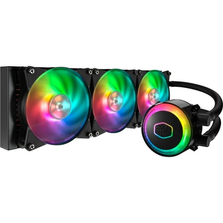 Cooler Master - MasterLiquid ML360R RGB 360mm Radiator CPU Liquid Cooling System with RGB Lighting - Black