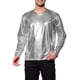 thumbnail image 1 of INSPIRE CHIC Camisetas de Hombre de Cuello Redondo de Manga Larga Brillante Top M Plata, 1 of 7