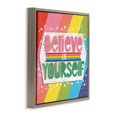 thumbnail image 3 of Stupell Industries Believe In Yourself Rainbow Brown Framed Floater Canvas Wall Art design by Jilly Jack Designs, 25 x 25, 3 of 9