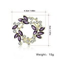 thumbnail image 3 of ZTTD Fashion Corsage Pin Leaf Brooch Brooch Rhinestone Ladies Wreath Brooch, 3 of 8