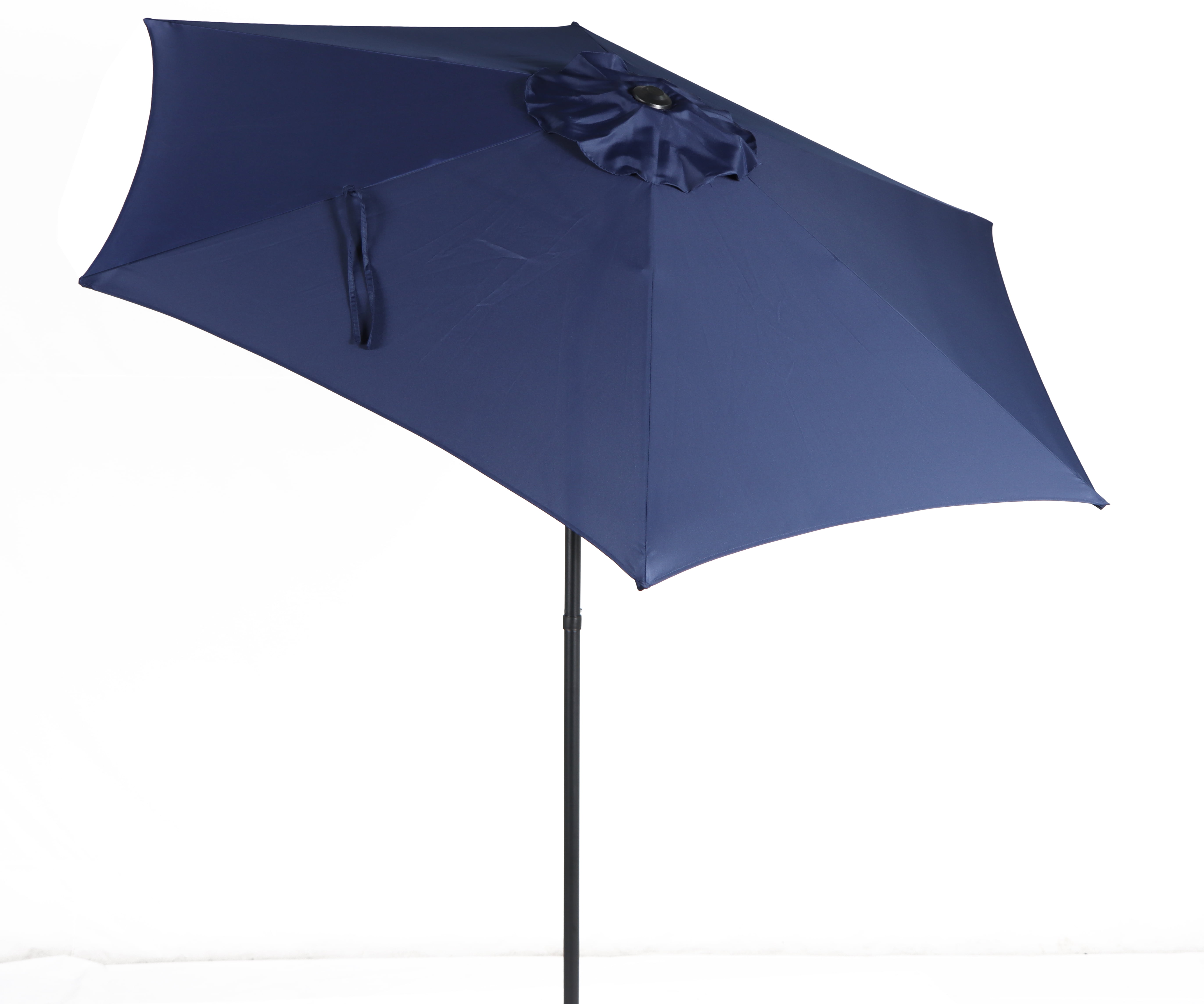 Mainstays 7.5ft Navy Round Outdoor Tilting Market Patio Umbrella with Pushup Function