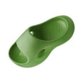 thumbnail image 5 of LIIPEE Girls Boys Slippers Summer Fashion Solid Color Open Toe Non- Soft Sole Flip Flops On Water Shoes Toddler Breathable Outdoor Slipper,Green,6-7 Years, 5 of 9