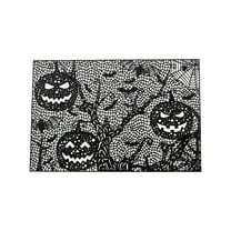 Halloween Black Pumpkin Spider Placemat, Tableware and Kitchen Decorations Halloween Dinner Party Easy To Clean for Kitchen Table Mats