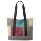thumbnail image 1 of Bolso grande de lona para mujer, bolso de hombro informal con cremallera y bolsillo para viajes, playa, trabajo, compras, 1 of 7