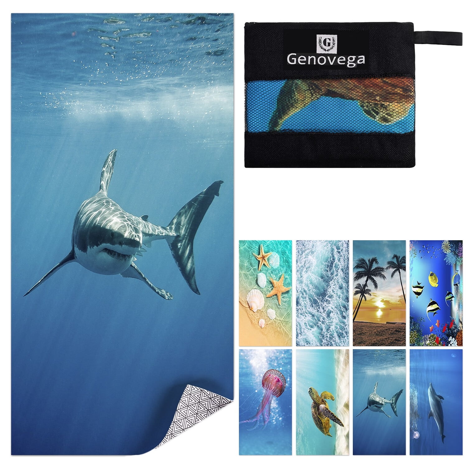 Microfiber Beach Towel 36" x 72” Oversized Quick Dry Travel Towels