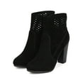 thumbnail image 5 of New Women Breckelles Gina-35 Faux Suede Perforated Chunky Heel Bootie, 5 of 5