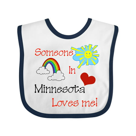 

Inktastic Someone in Minnesota Loves Me! Gift Baby Boy or Baby Girl Bib