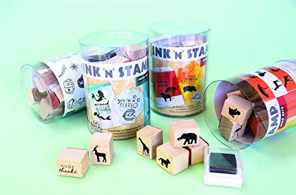 Hero Arts Ink 'n' Stamp Fun Animals Stamps Set of 18 (HOALL411)