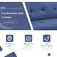 Costway Canapé Convertible Futon Lit Pliant Inclinable W / Usb Ports & Bande de Puissance Bleu – image 5 sur 10