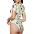 thumbnail image 2 of Balery Insects Body de cuello redondo de manga corta para mujer Tops de manga corta Tops básicos-Large, 2 of 7