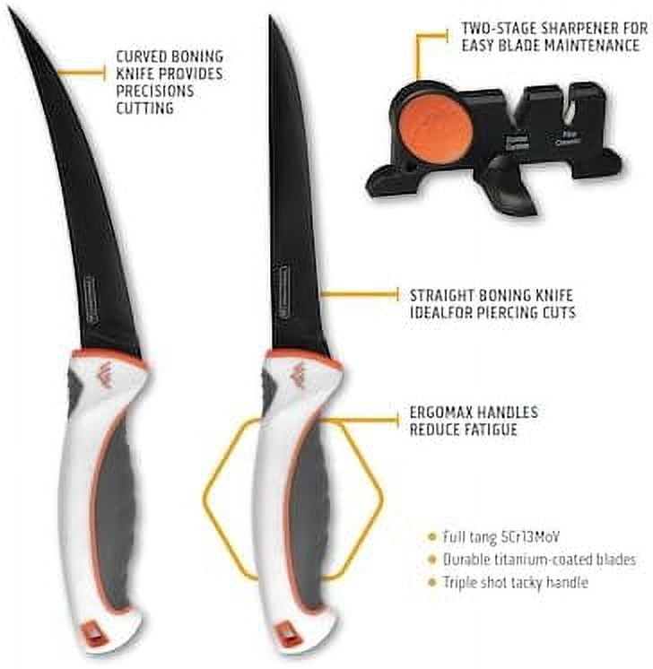 CF  ErgoMax 6-Piece Professional Game Processing Knife Set - Caping & Boning Knives, Skinning Knife, Butcher, Elite Big Game, Elk & Deer Hunting Gear, Perfect Field Dressing Knife Set