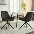 thumbnail image 5 of ALEAVIC Set of 2 Modern Swivel Dining Chair with No Wheels, Black, 5 of 7