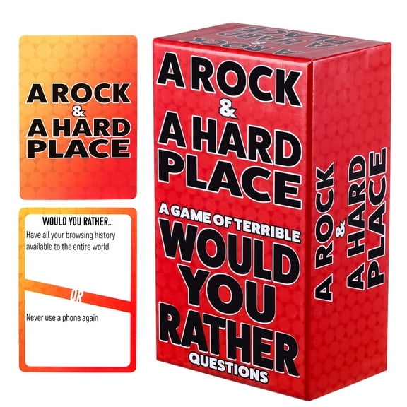 A Rock & A Hard Place Would You Rather - Card Game for Adults Party Card Games for Adults and Family, Party Games for Game Night
