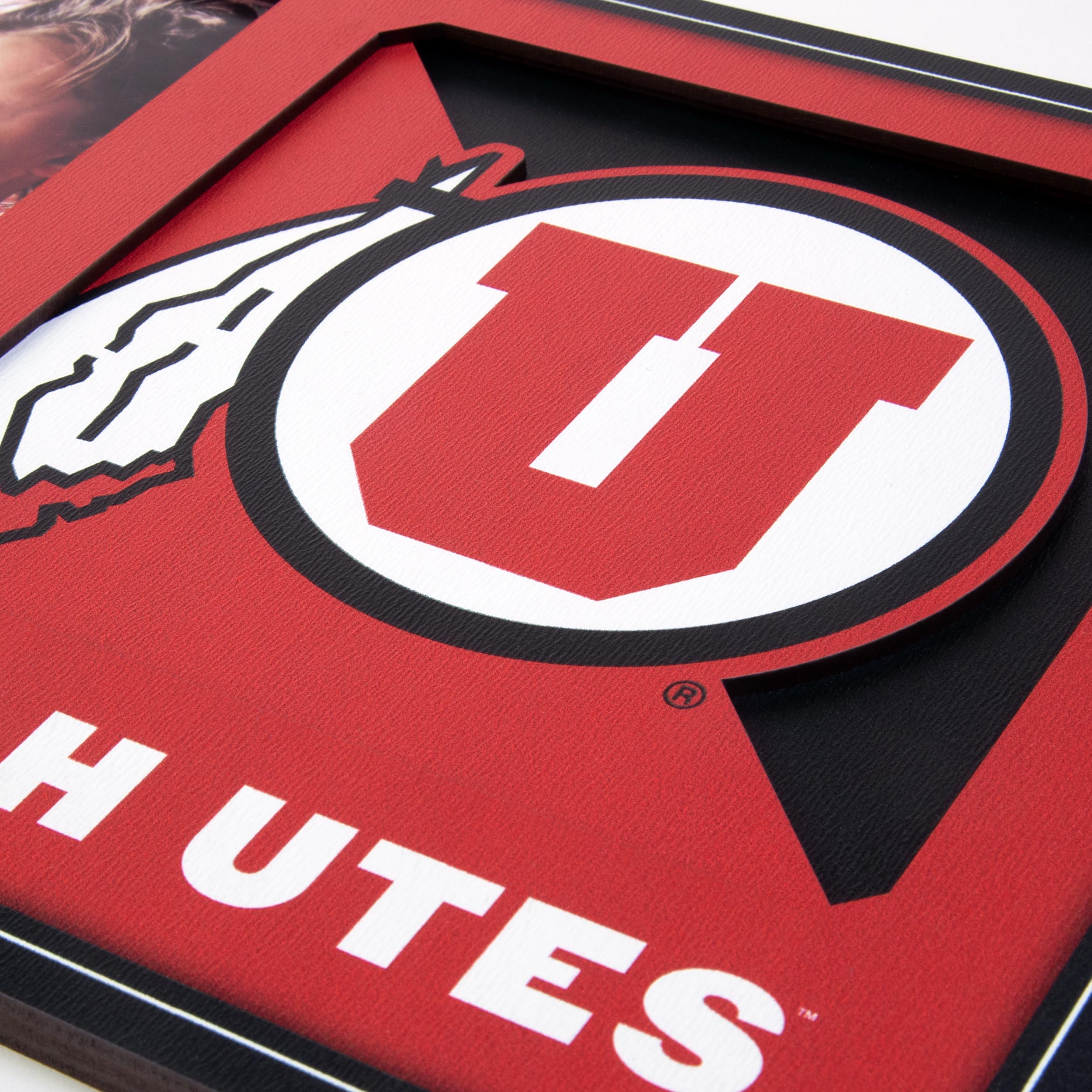 Utah Utes 3D Logo Picture Frame