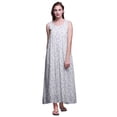 thumbnail image 1 of Bimba Robe de Nuit en Rayonne Imprimée pour Femmes, Sans Manches, Tenue de Nuit, Robe Maxi - TG, 1 of 5
