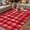 Red, variant on Sage Green Plaid Outdoor Rug for Patio/Deck/Porch, Non-Slip Large Area Rug 6 x 9 Ft, Modern Art Checkered Farmhouse Indoor Outdoor Rugs Washable Area Rugs, Reversible Camping Rug Carpet Runner