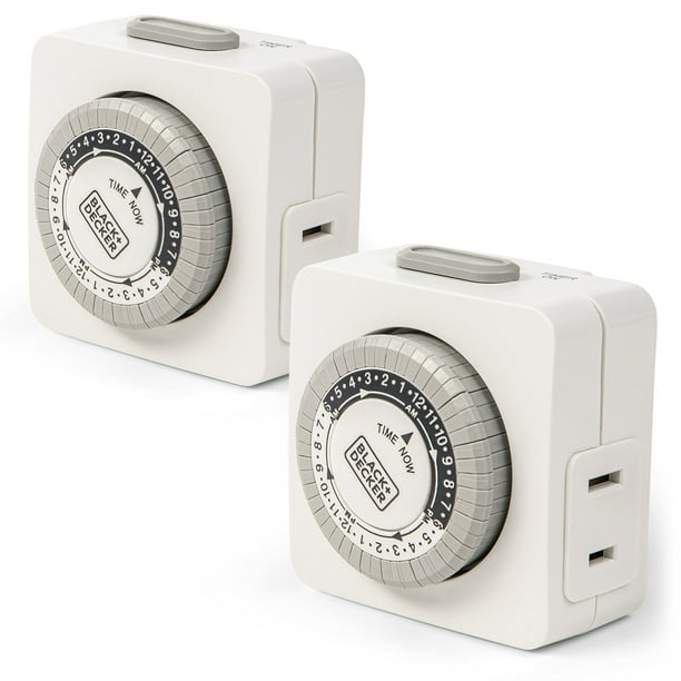 Temporizadores programables para interiores BLACK+DECKER, paquete de 2, polarizados