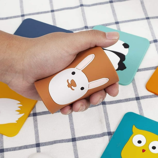 Coasters for Drinks Kids Non Slip Soft Silicone Material Table