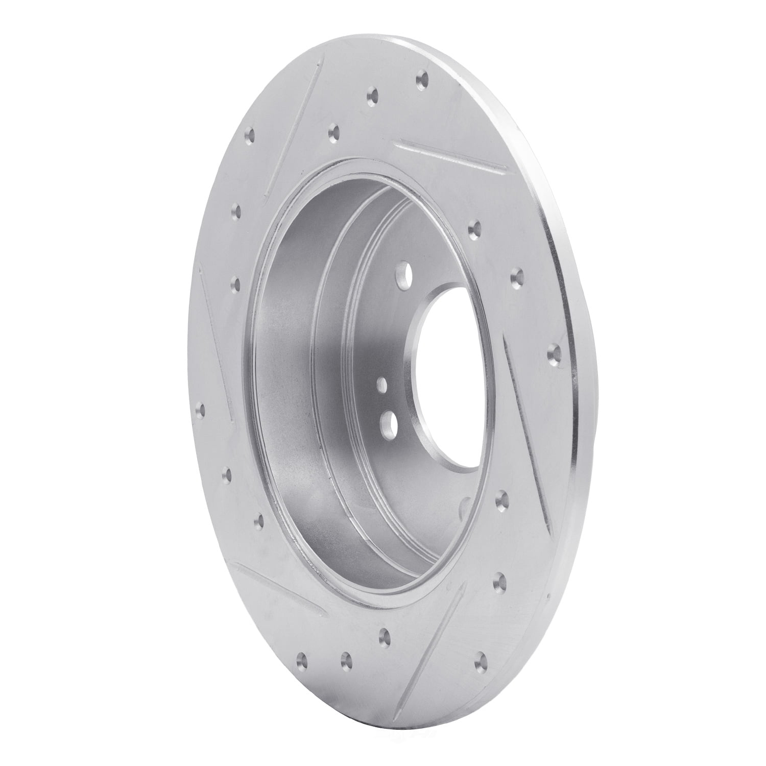 Dynamic Friction Company 631-03021R DFC Brake Rotor - Drilled And Slotted - Silver