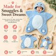 thumbnail image 5 of Shadoumai Baby Starfish OnesieCozy Star Babies Swaddle BagInfant Soft Fleece One Piece OutfitsFall Winter Warm Outfits, 5 of 7