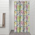 thumbnail image 2 of Pioneer Flower Floral Print Pattern Shower Curtain 36”x72", Bathroom Decorative Shower Curtain Set with 12 Hooks, Waterproof Washable, 2 of 6