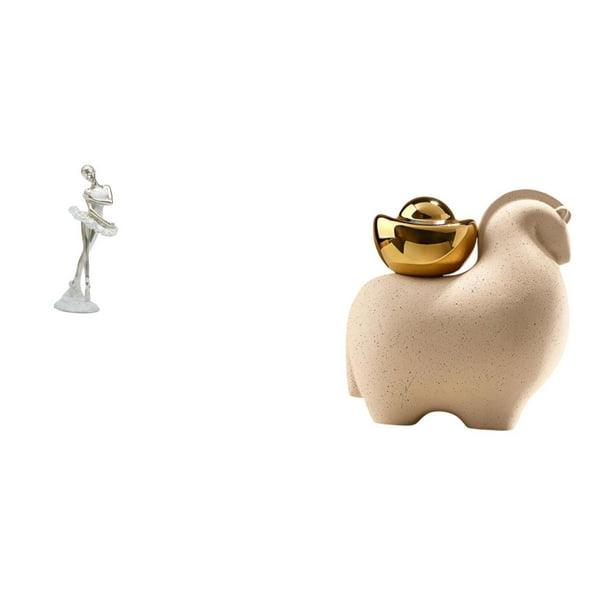 Figura de escritorio,Estatua de bailarina,adorno de escritorio,decoración del hogar,Estatua de bailarina moderna,regalo de cumpleaños para la oficina.,Mini estatua de animal,Mini estatua de