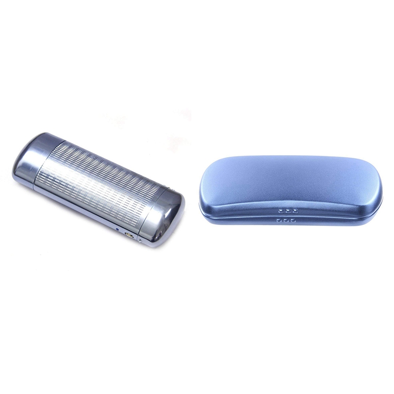 2 Pcs Aluminum Glasses Case Hard Shell Spectacles Box for Small and