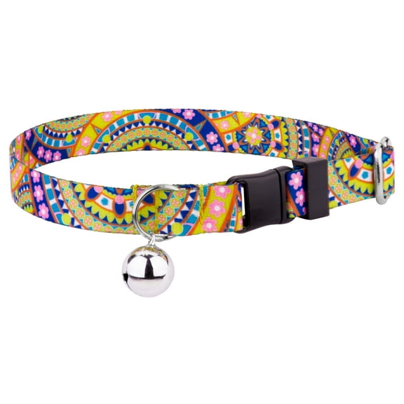 Country Brook Petz® Yellow Boho Mandala Cat Collar