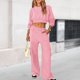 thumbnail image 1 of Conjunto de sudadera y pantalón corto liso para mujer conjunto de chándal holgado informal sencillo, 1 of 6