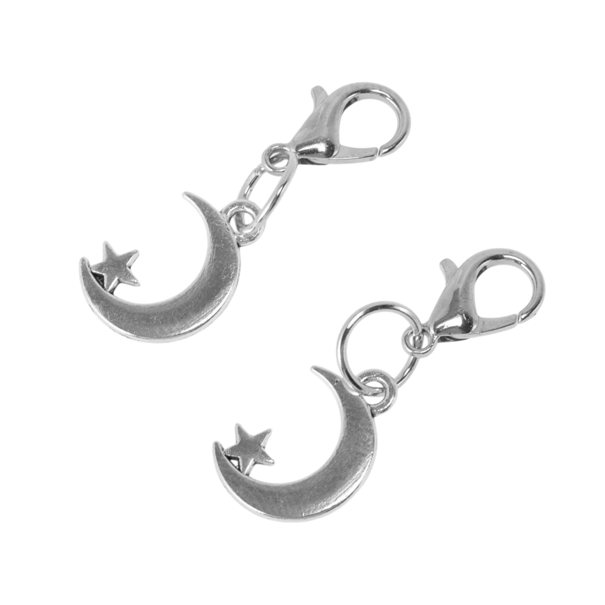 Unique Bargains Stylish Gemstone Lock Shoelace Charms 1Pair Star & Moon