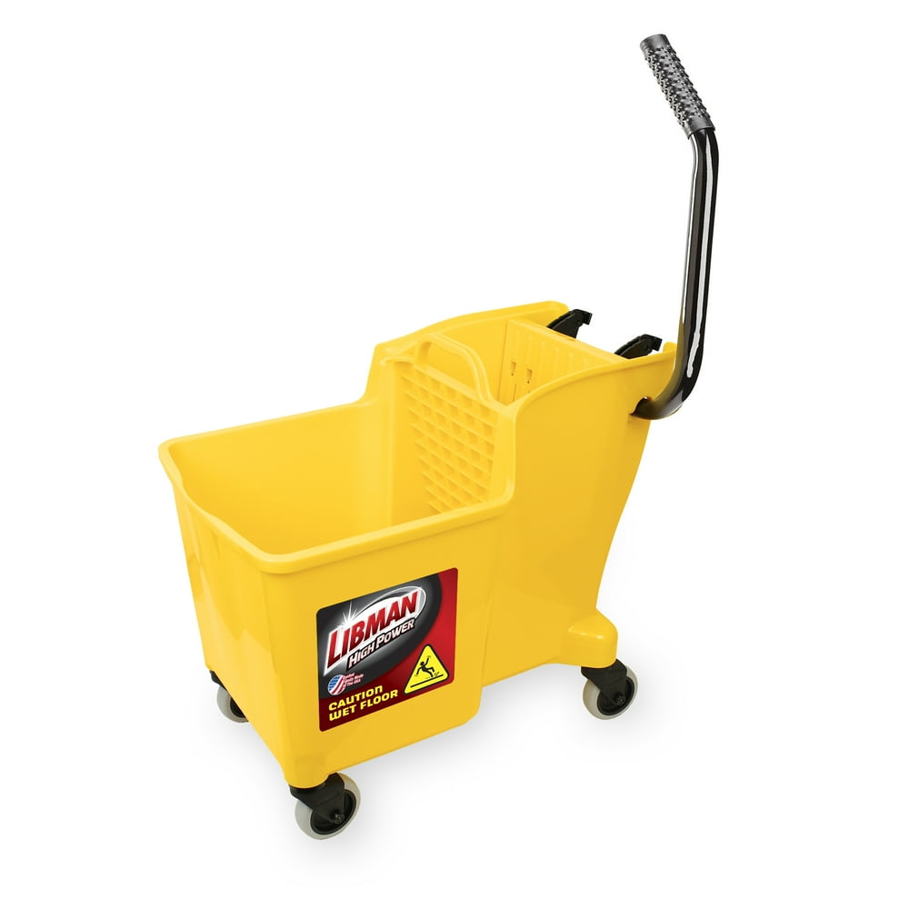 libman mop and bucket spin green white