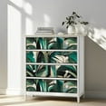 thumbnail image 3 of Peel and Stick Wallpaper Contact Paper Vintage Floral Tropical Jungle Botanical Leaf Moody Dark Black Green Self Adhesive and Removable 17.7in x 118in, 3 of 8
